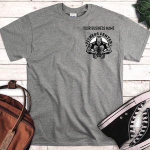 Customized Gym Business Logo Shirt, Customized Personal Trainer Shirt, Customized Workout Shirt, Custom Workout Shirt, Custom Gym Logo Shirt