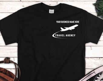 Customized Travel Agency Logo Shirt, Custom Travel Agent Logo Shirt, Travel Agency Business Logo Shirt, Travel Agency Uniform, Travel Logo
