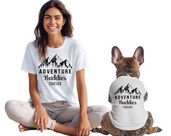 Bijpassende kleding van hond en eigenaar, schattige hond en eigenaar Matching hondeneigenaar shirts, hond en mens bijpassende shirts, cadeau voor hondeneigenaar, kattencadeau