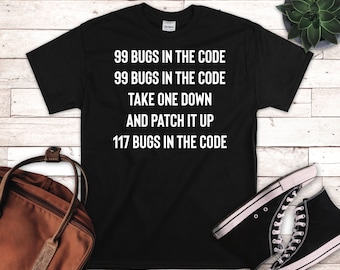 Regalos de ingeniero, camisas de ingeniero Regalos de ingeniero de software 99 errores en el regalo de código para programador de camisas de ingeniero, regalo para computadora de regalo codificador