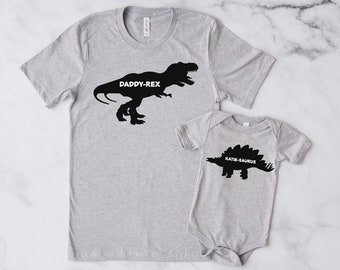 Dad and Baby Matching Shirt - Father Daughter Matching Shirt- Baby Gift - Dinosaur Baby Gift - New Dad Baby Daughter Dinosaur, Kids Shirts