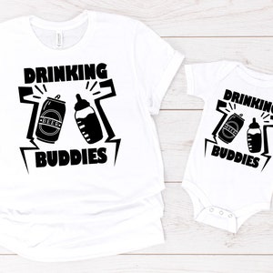 Dad and Baby Matching Shirts, Drinking Buddies TShirt and Infant Bodysuit, Beer Lover T Shirt, Father&#39;s Day Gift, Drinking Buddies Matching