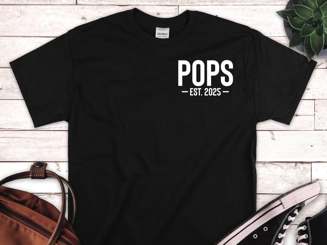 Chemise Pops Est 2025, nouveau cadeau pops, chemise pops, cadeau fête