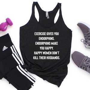 Funny Workout Tank | Women's Workout Tank | Exercise l Workout Shirts Women | Gym Tank | Funny Gym Shirt | Workout Tank | Tank Top | Fitness