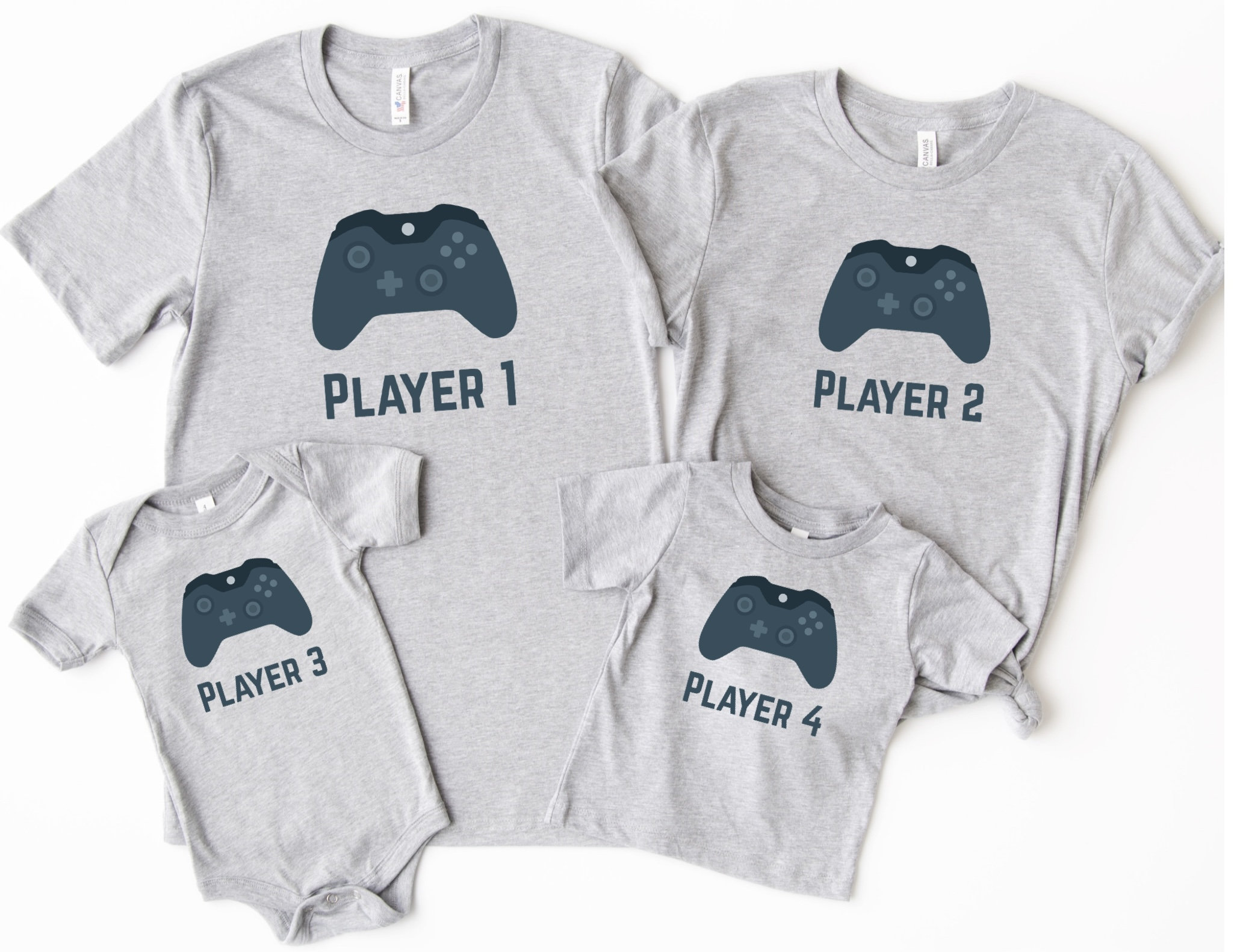 Dad & Son Matching T Shirts Father Son Player 1 Player 2 tenue d'anniversaire baby gift baby present clothes personalised baby unisex vestaby cloths personalised baby unisex vest CHOOSE COLOR!