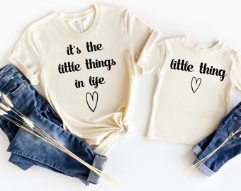 Mommy and Me shirts- Mom and Me- Little things in life shirt- Mom and baby bodysuit or tees- Mom daughter shirts-New Mom gift- Mom Life