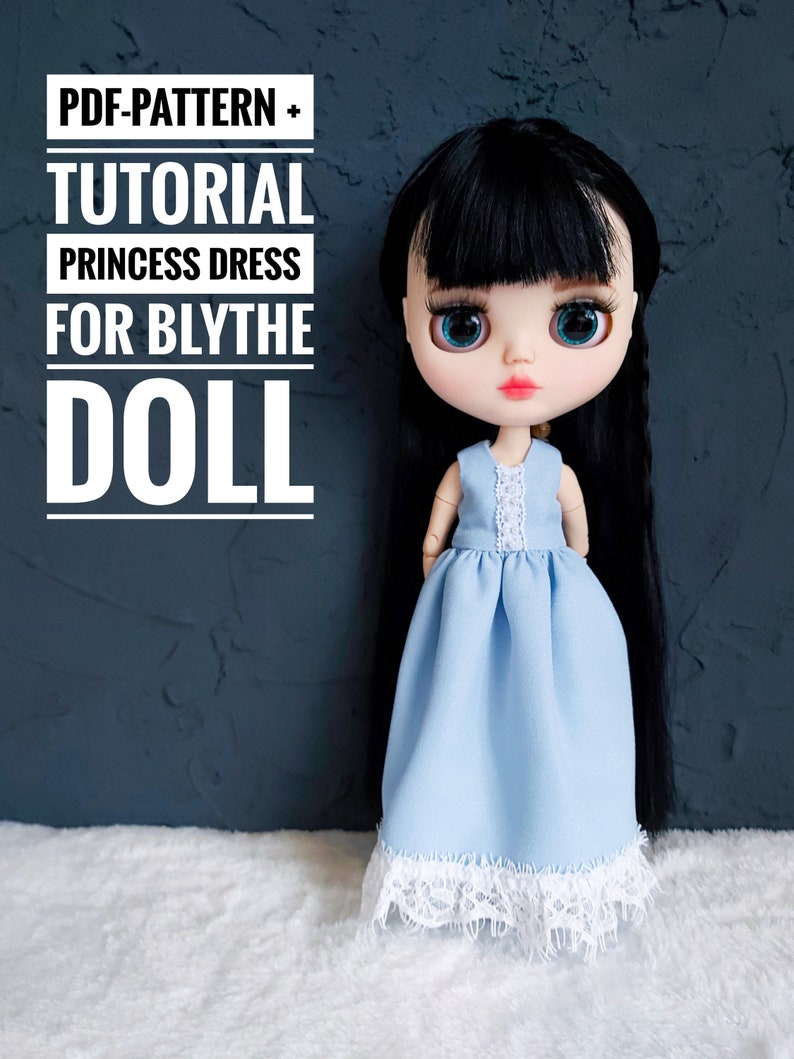 Blythe dress pdf pattern tutorial . Princess Blythe dress Etsy