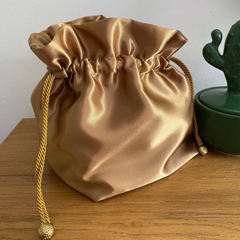 Borsa borsetta da sera da polso pouch da cerimonia matrimonio in raso sacchettino porta gioie tantissimi colori immagine 3