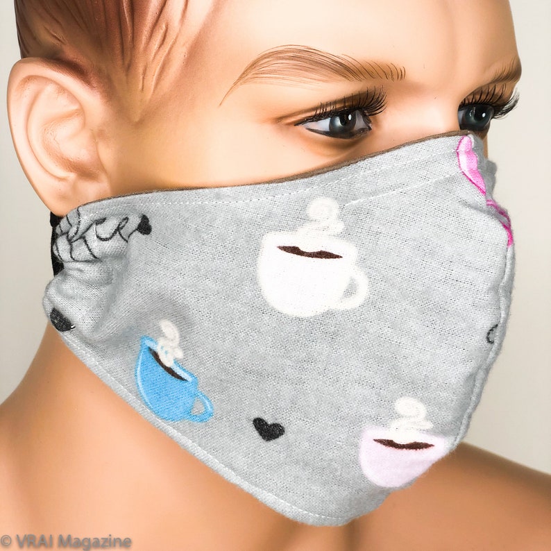 Cotton Flannel Face Mask with Filter Pocket and Nose Wire Etsy