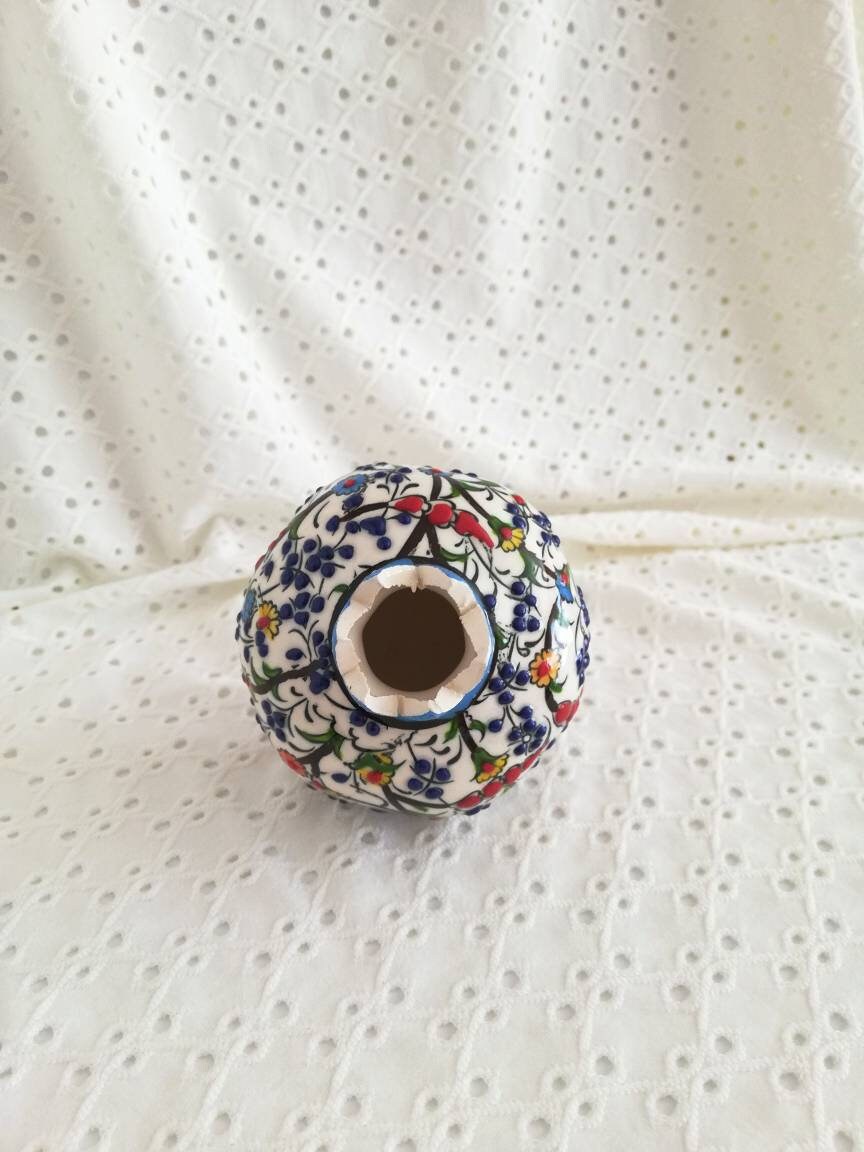 3x トルコ陶器ザクロセット、手作りザクロ飾り、装飾ザクロ花瓶