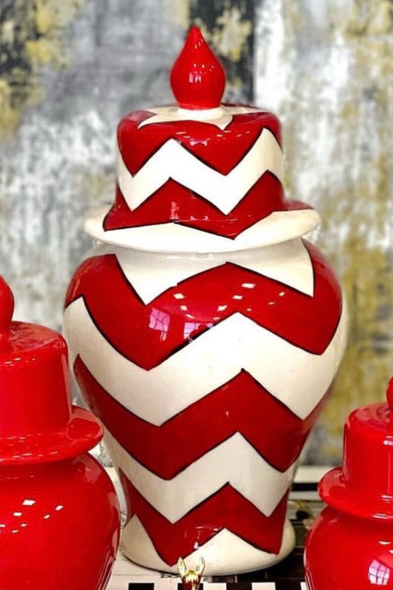 Zebra Ceramic Ginger Jar With Lid Set of 3 Handmade Ceramic Etsy