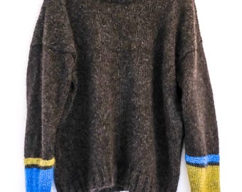Greensleeves Mohair Alpaca Sweater Digital Knitting Pattern. One Size: L / XL, UK 16 / 18, US 12 / 14