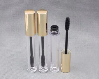6ml round empty mascara tube Eyebrow Cream Bottle Gold and silver lid cosmetic container Mascara packaging
