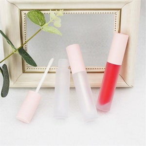 5ml round powder cap matte bottle lip gloss tube empty lip glaze tube lip oil bottle makeup packaging container customizable