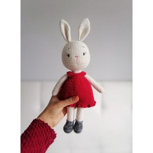 Crochet Bunny, Amigurumi Bunny Toy, Amigurumi Animals, Bunny Plushie, Crochet Bunny in Dress, Stuffed Bunny Toy