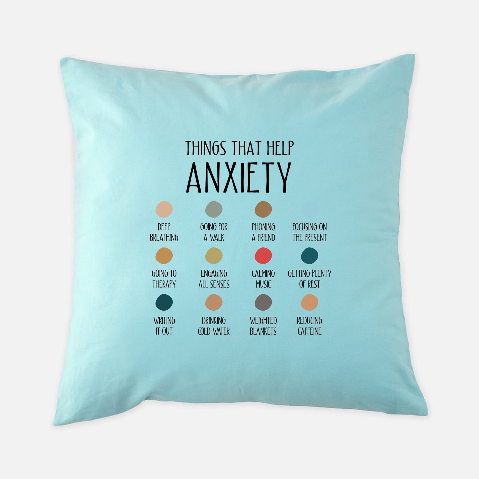 Anxiety Pillow Case Things That Help With Depression Gift Etsy