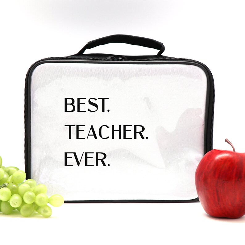 Best Teacher Insulated Lunch Box Teacher Thank You Lunch Bag image 0