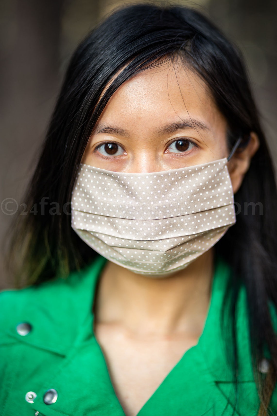 Decorative face mask with peas print washable reusable face Etsy