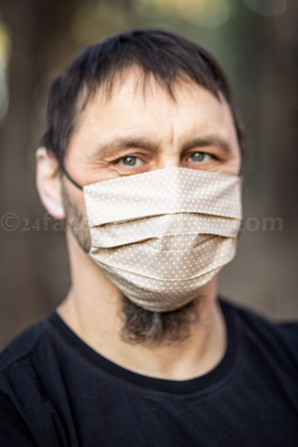 Decorative face mask with peas print washable reusable face Etsy