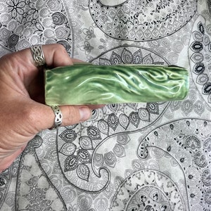 Wade vintage green glazed log shaped miniature planter, Wade china log effect succulent planter, vintage Wade china