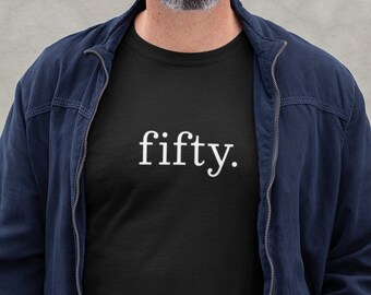 Camisa 50th presentes de aniversário para homens e mulheres | Camiseta Cinquenta 50 Anos