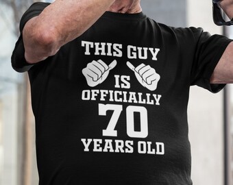 Camiseta Este cara tem oficialmente 70 anos de idade e presente de aniversário de 70 anos