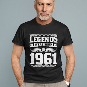 Chemise 60e cadeau d’anniversaire pour lui Légendes sont nés en 1961
