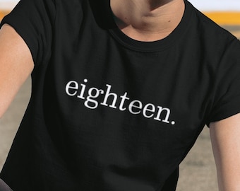 Camisa 18º presentes de aniversário para meninos adolescentes 18 | Camiseta Dezoito anos de 18 anos