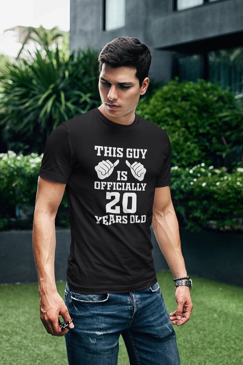 This Guy is Officially 20 Years Old 20th Birthday Gift T-shirt - Etsy