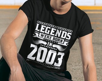 Camisa presente de 18º aniversário para ele. As lendas nasceram em 2003