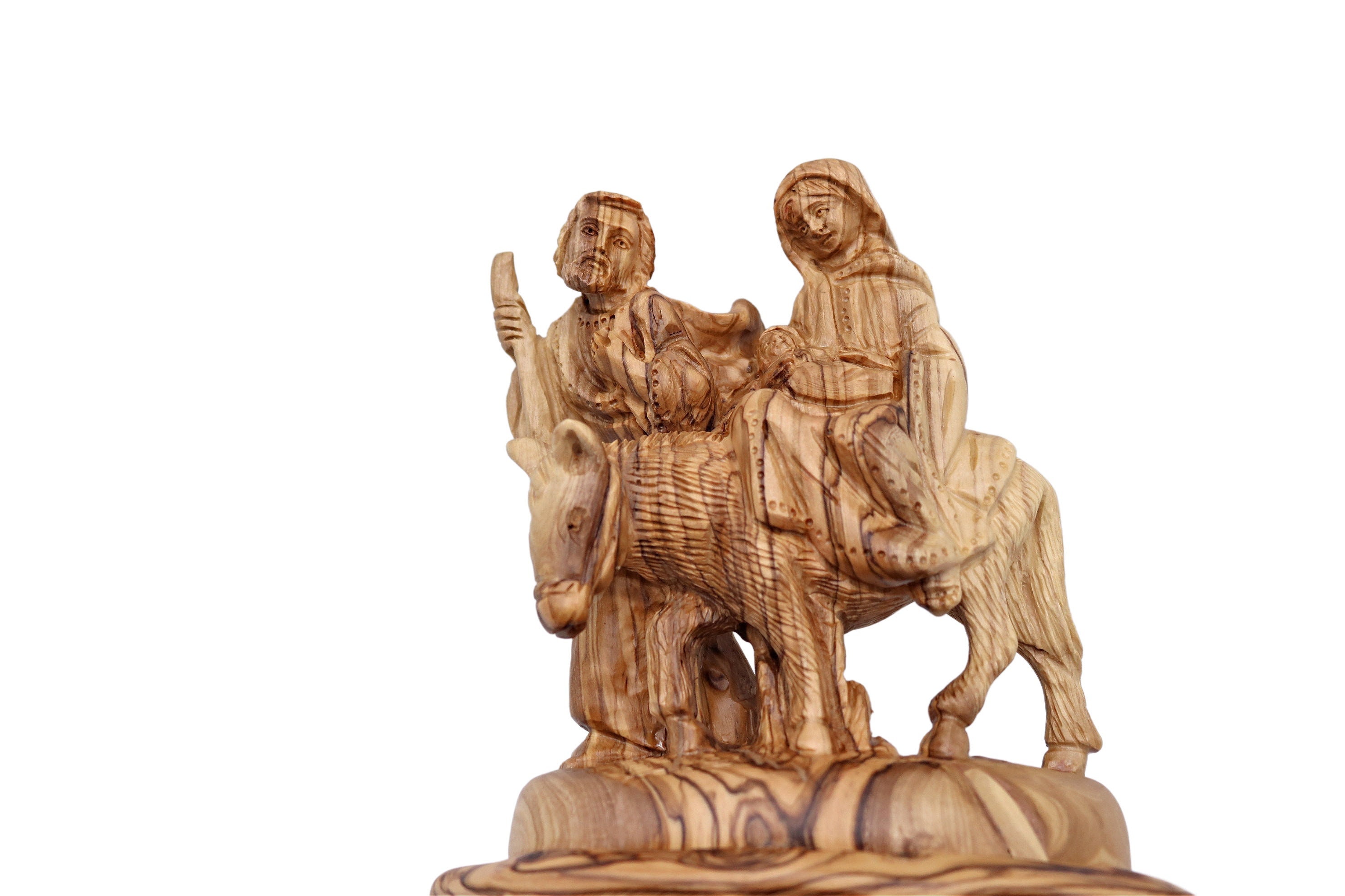 Religious Sculpture Olive Wood Holy Family Holy Land Holy Etsy