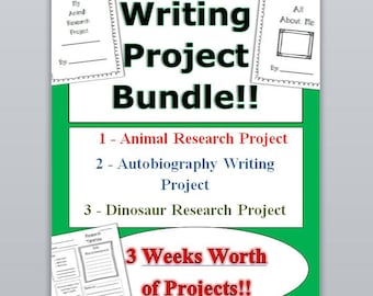 Elementary Writing Project BUNDLE! (3 Week-Long Projects) Fun & Engaging, Research Based
