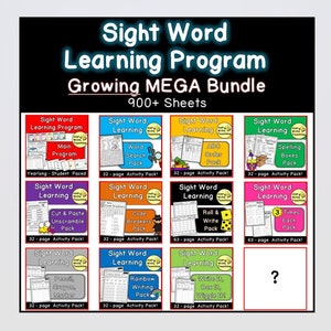 Dolch Sight Word Learning MEGA Bundle - Full Year Program