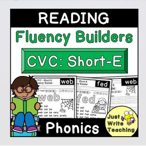 Reading Fluency Builders - CVC Short E