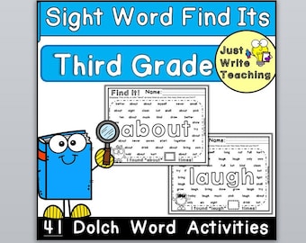 Dolch Third Grade Sight Word Find It Activities