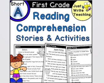 First Grade Reading Comprehension - Short A Texts, Activities, Skills Practice