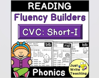 Reading Fluency Builders - CVC Short I