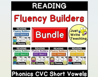 Reading Fluency Builders - CVC Short Vowels