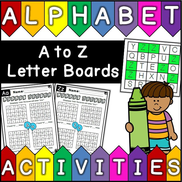 Letter Boards Alphabet Activities A to Z Practice | Etsy