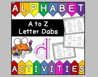 Letter Dabs - Alphabet Activities - A to Z Practice (78 pages)