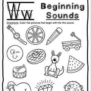 Letter W Practice Games and Activity Pack - Etsy