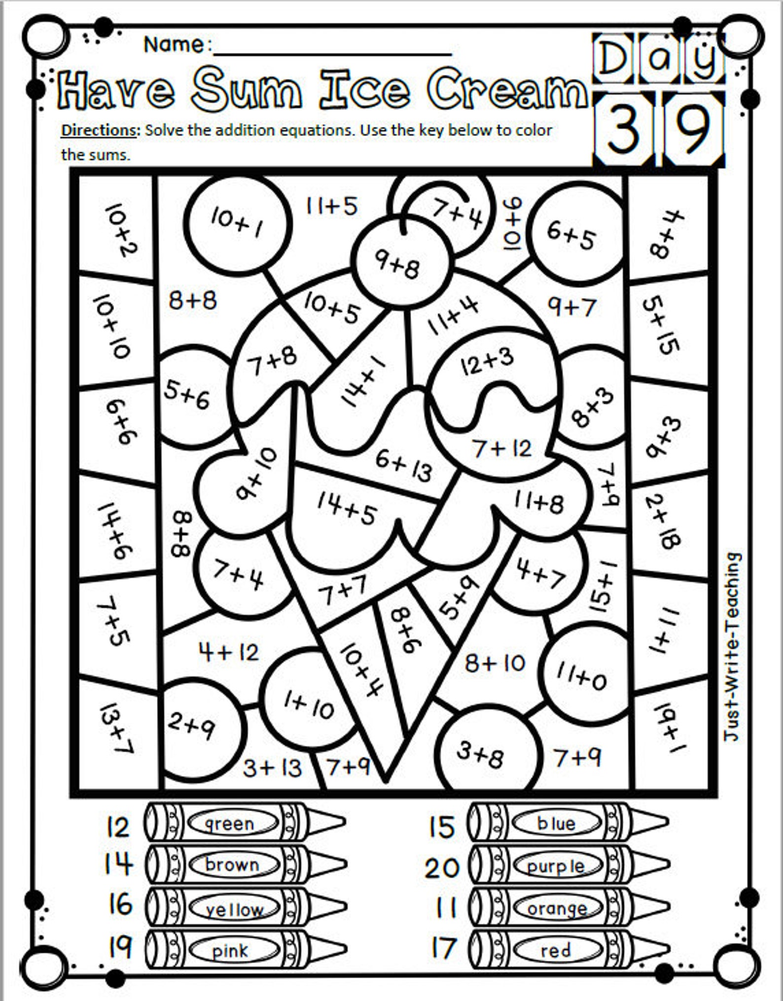 Summer Math Packet Rising Second Grade (first Grade Review) 50 Sheets ...