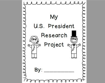 U.S. President Writing Project Book Template (Week-Long) ~ Distance Learning