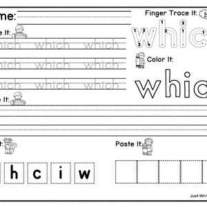 Second Grade Sight Word Tracers - Etsy