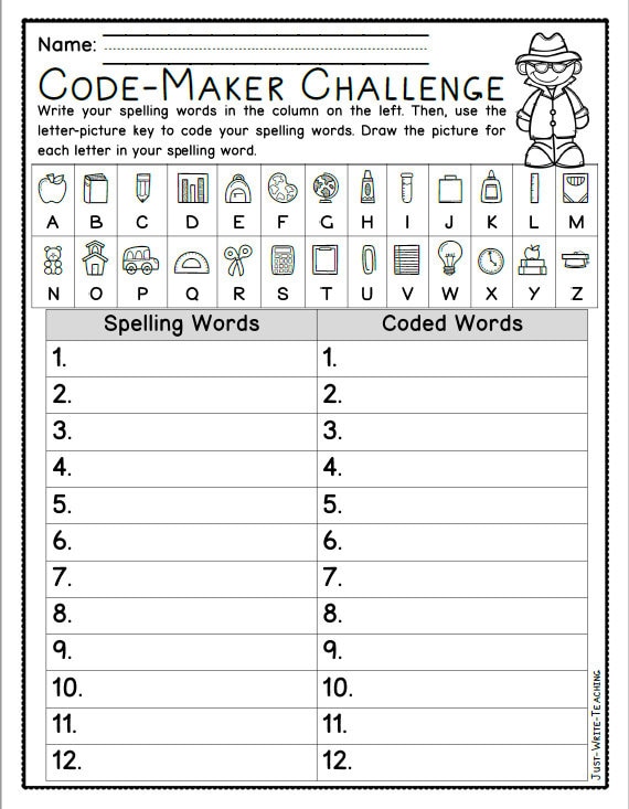 Spelling Test Worksheet Maker