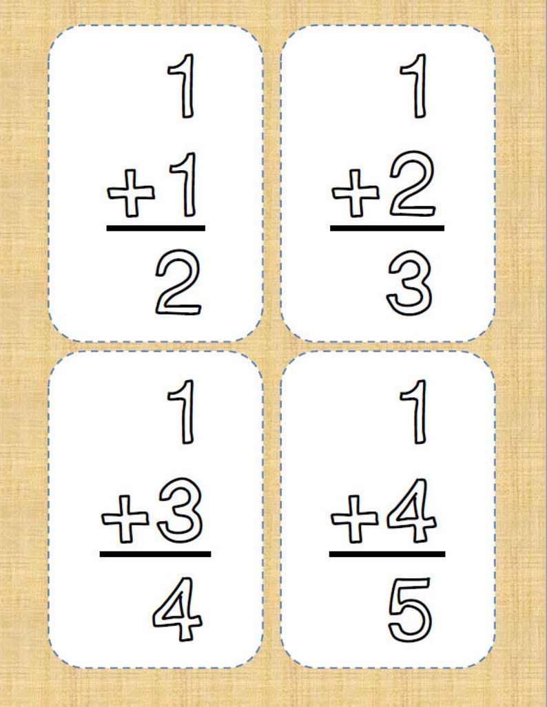 Addition Flash Cards Elementary Math Distance Learning | Etsy