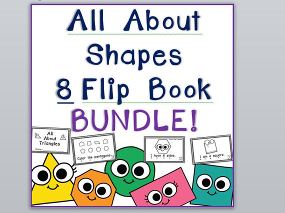 All About Shapes Flip Book Bundle 8 Shapes, 16 Flip Books 