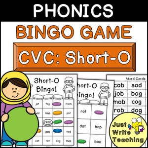 Phonics Word Bingo - CVC Short O