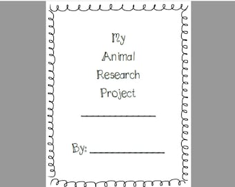 Animal Research Writing Project Book Template
