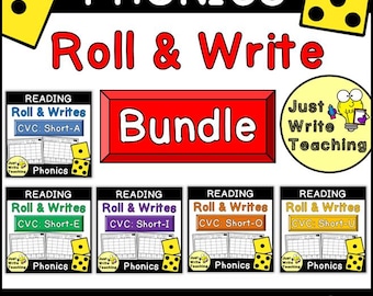 CVC Phonics - Roll and Writes BUNDLE